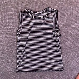 Papaya Striped Tank Top
